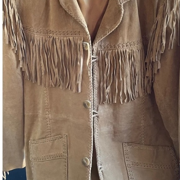 Scully Other - Mens size 44 vintage tan leather fringe Scully like new-never worn-no tags